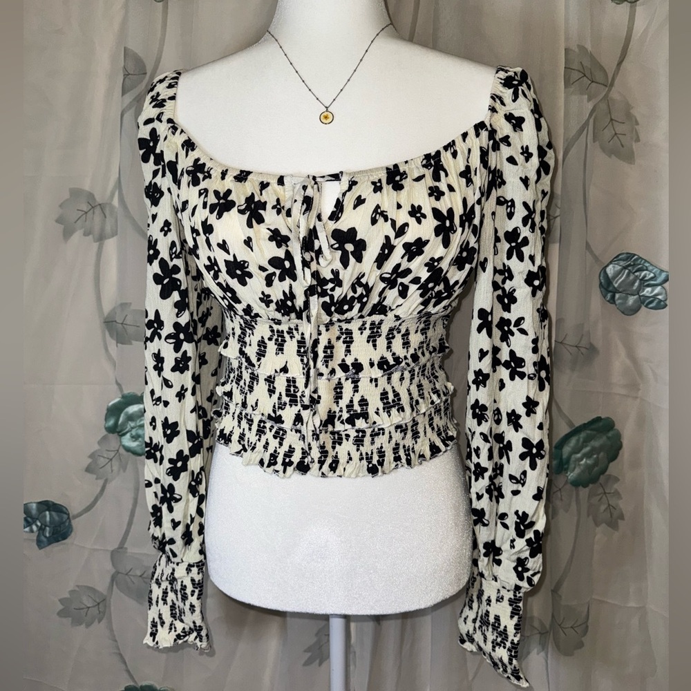 KENDALL+KYLIE crop floral ruffles dress top